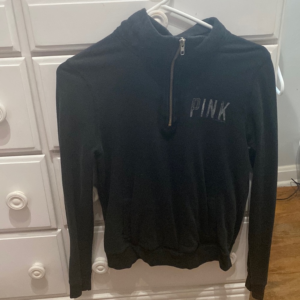 Pink brand quarter zip sweatshirt